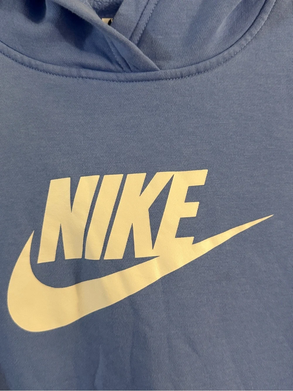 Nike Light Blue Hoodie with White Swoosh